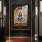 Lord Shiva In A Meditative Pose Glass Finish Vertical Wall Art