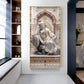 Elegant Buddha Glass Finish Vertical Wall Art