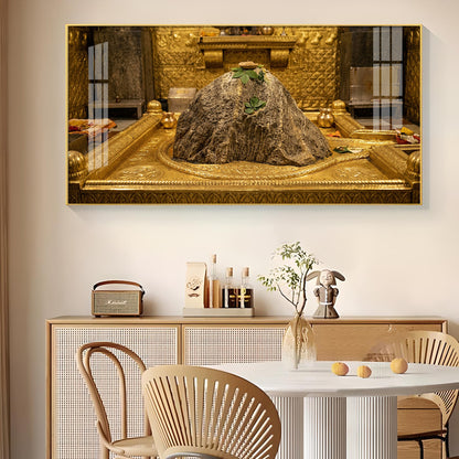 Kedarnath Jyotirlinga Glass Finish Horizontal Wall Art