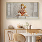 Lord Hanuman Glass Finish Horizontal Wall Art