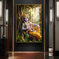 Shree Krishna Ji Glass Finish Vertical Wall Art