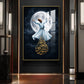 The Whirl Of Rahmah Glass Finish Vertical Wall Art