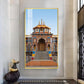 Badrinath Temple Glass Finish Vertical Wall Art