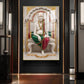 Jai Swami Samarth Glass Finish Vertical Wall Art