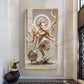 Divine Lord Ganesha ji Glass Finish Vertical Wall Art