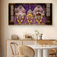 Hindu Deities Lord Jagannath, Subhadra, & Balabhadra Glass Finish Horizontal Wall Art