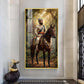 Maratha Shivaji Maharaj Glass Finish Vertical Wall Art