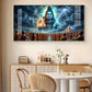 Bhole Baba Mahadev Glass Finish Horizontal Wall Art