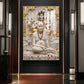Swami Samarth Glass Finish Vertical Wall Art