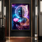Divine Blessings Of Buddha Glass Finish Vertical Wall Art
