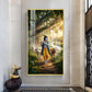Lord Krishna Ji Glass Finish Vertical Wall Art