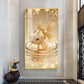Lucky Golden Fish Glass Finish Vertical Wall Art