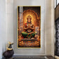 Hindu God Hanuman Ji Glass Finish Vertical Wall Art