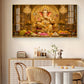 Lord Ganpati Bappa Glass Finish Horizontal Wall Art