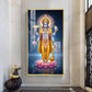 Divine Lord Vishnu Ji On Lotus Glass Finish Vertical Wall Art