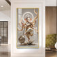 Divine Lord Ganesha ji Glass Finish Vertical Wall Art