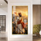 Shivaji Maharaj Warrior Spirit Glass Finish Vertical Wall Art
