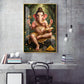 God Vighnaharta Glass Finish Vertical Wall Art