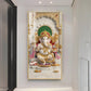 Lord Shree Ganesha Glass Finish Vertical Wall Art