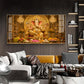 Lord Ganpati Bappa Glass Finish Horizontal Wall Art