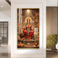 Durga Maa Glass Finish Vertical Wall Art