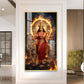 Divine Maa Durga Glass Finish Vertical Wall Art