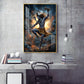 Mahadev In His Tandava Pose Glass Finish Vertical Wall Art