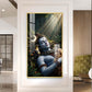 Hindu Deity Shiva Glass Finish Vertical Wall Art