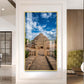 The Sanchi Stupa Glass Finish Vertical Wall Art
