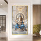 Shri Ganesh Ji Glass Finish Vertical Wall Art