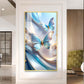 Butterfly Bliss Bouquet Glass Finish Vertical Wall Art