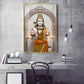 Lord Shiva In A Serene Pose Glass Finish Vertical Wall Art