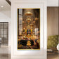 Jai Shiv Shankar Glass Finish Vertical Wall Art