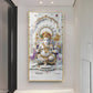 Lord Ganesha Ji Glass Finish Vertical Wall Art