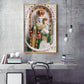 Velankanni Mother Mary Glass Finish Vertical Wall Art