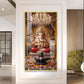 Ganpati Bappa Glass Finish Vertical Wall Art