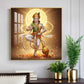 God Hanuman Ji Glass Finish Square Wall Art