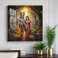 Jai Shree Radhe Krishna Glass Finish Square Wall Art