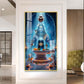 Lord Shiv Bhagwan Glass Finish Vertical Wall Art