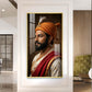 Maratha Chatrapati Shivaji Maharaj Glass Finish Vertical Wall Art