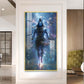 God Bholenath Glass Finish Vertical Wall Art