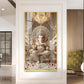 Jai Ganesh Deva Glass Finish Vertical Wall Art