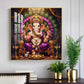 Shree Ganesha ji Glass Finish Square Wall Art
