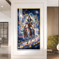 Lord Shiva With Nandi Glass Finish Vertical Wall Art