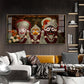 Lord Jagannath, Balabhadra, & Subhadra Glass Finish Horizontal Wall Art