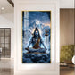 Hindu lord Shiv Glass Finish Vertical Wall Art