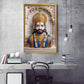 Khatushyam Baba Glass Finish Vertical Wall Art