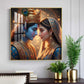 Divine Lord Radha and Krishna Glass Finish Square Wall Art