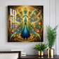 Style Peacock Glass Finish Square Wall Art