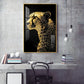 Leopard Glass Finish Vertical Wall Art